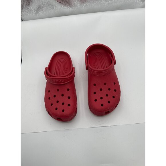 Crocs Size 10 Women Unisex Red Classic Clog  Adjustable Strap Lightweight - Picture 8 of 12